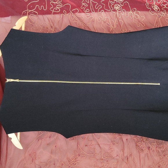 Kate Spade golden zippered black dress size 2 - Picture 3 of 7